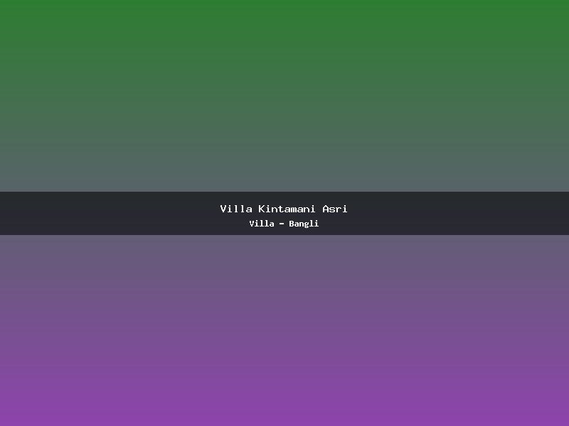 Villa Kintamani Asri
