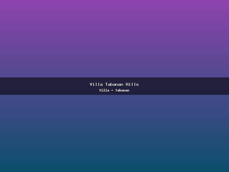 Villa Tabanan Hills